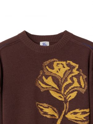 Pull en tricot à imprimé Burberry