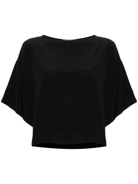 Crepe bluse Erika Cavallini sort