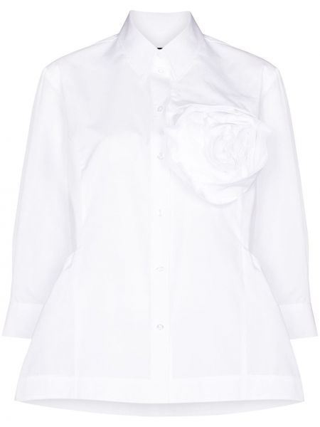 Camisa de flores con apliques Simone Rocha blanco