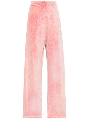 Pantaloni sport cu talie joasă de catifea Diesel roz