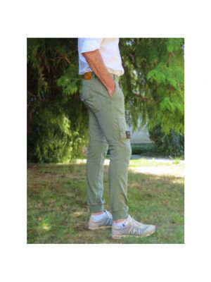 Pantalones de algodón Aeronautica Militare verde