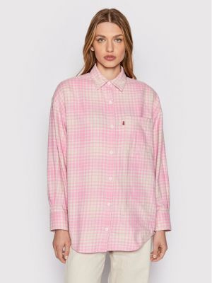 Oversize карирана oversize риза Levi's® розово