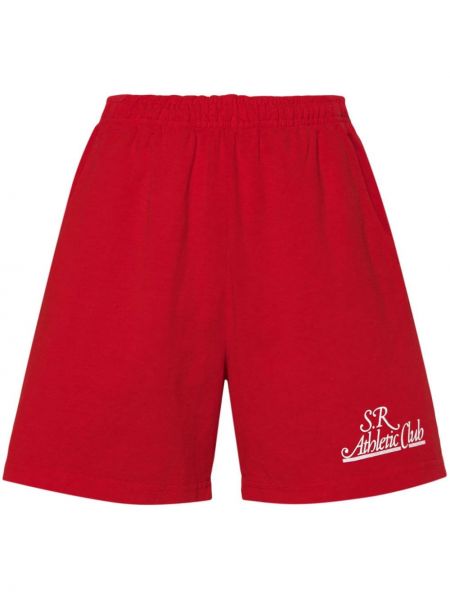 Pantaloni scurți din jerseu Sporty & Rich roșu