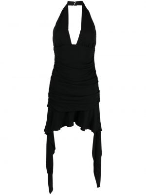 Коктейлна рокля с драперии Blumarine черно
