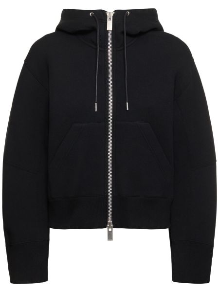 Hoodie i jersey Sacai svart