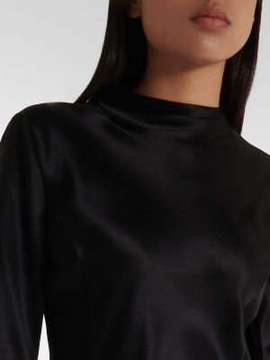 Top de raso de seda Gabriela Hearst negro