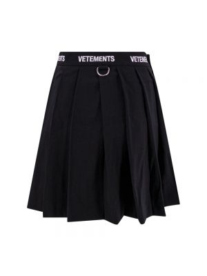 Mini falda de lana Vetements negro