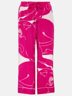 Παντελόνι με ίσιο πόδι Valentino ροζ