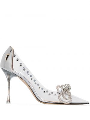 Полуотворени обувки с кристали Mach & Mach бяло