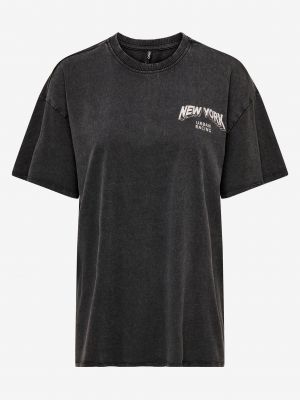 Oversize lina t-krekls Only melns