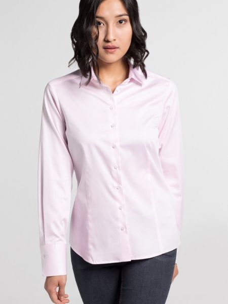 Атласная рубашка Eterna розовая