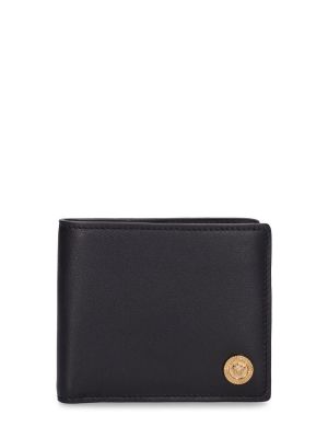 Kožená peňaženka Versace čierna