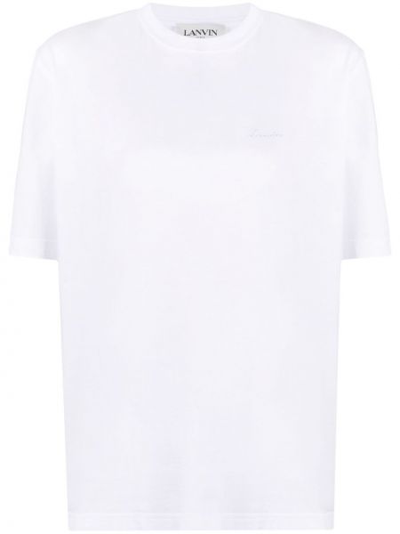 Camiseta con bordado oversized Lanvin blanco