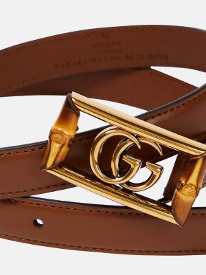 Cintura di pelle Gucci marrone