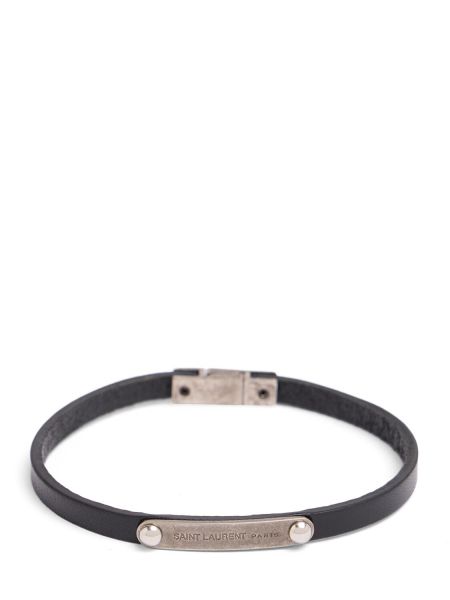 Læder armbånd Saint Laurent sort