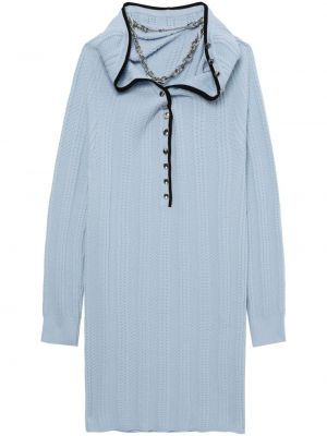 Sukienka mini z wełny merino Y/project niebieska