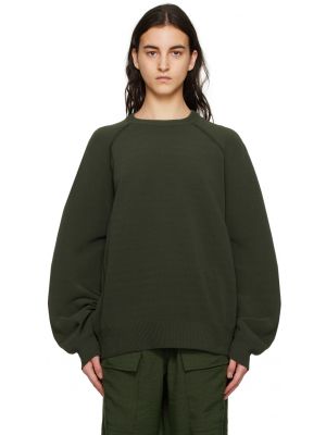 Зеленый классический свитер