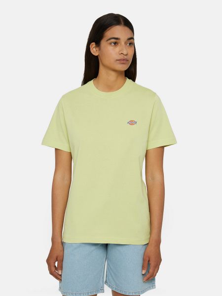 Хлопковая футболка Dickies зеленая