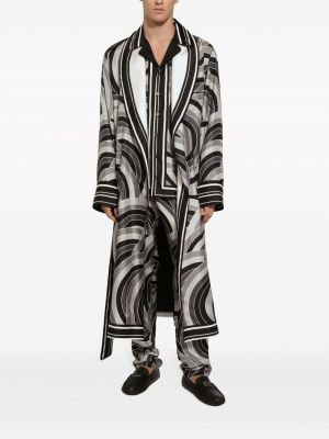 Hedvábný župan s potiskem s abstraktním vzorem Dolce & Gabbana