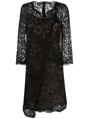 Blonder asymmetrisk floral dress Ermanno Scervino svart