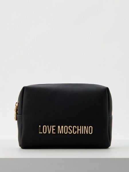 Черная косметичка Love Moschino
