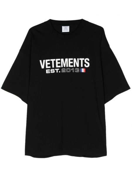 Bavlněné tričko s potiskem Vetements
