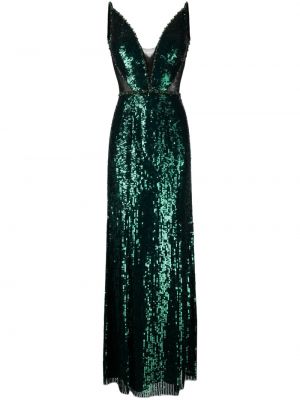 Вечерна рокля без ръкави Jenny Packham зелено