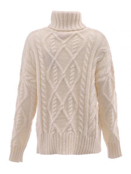 Vlnený sveter Mymo biela
