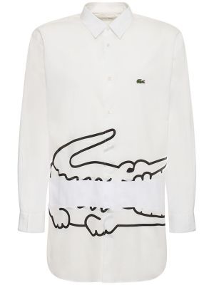 Pamut ing nyomtatás Comme Des Garçons Shirt fehér