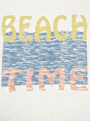 T-shirt Beach Time bianco