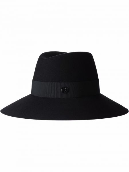 Nepremokavá plstěná čiapka Maison Michel čierna
