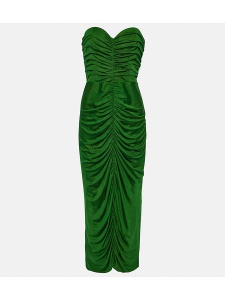 Sukienka midi z dżerseju Costarellos zielona