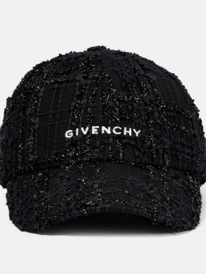 Kapa s šiltom iz tvida Givenchy črna