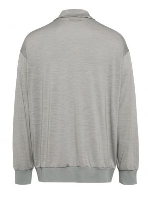 Asymmetrische woll hemd Kolor grau