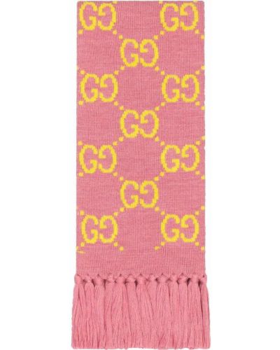 Шерстяной шарф Gucci, розовый