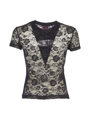 Camiseta de flores de encaje Diesel