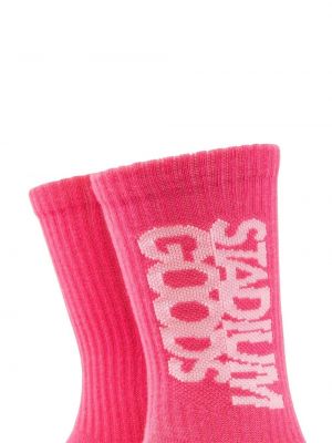 Ponožky s potiskem Stadium Goods růžové