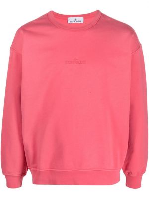 Tröja med broderi Stone Island rosa