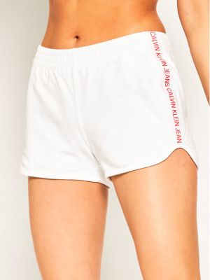 Shorts de sport slim Calvin Klein Jeans blanc