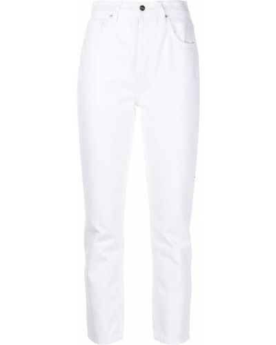 Прямые джинсы с завышенной талией Anine Bing, белые