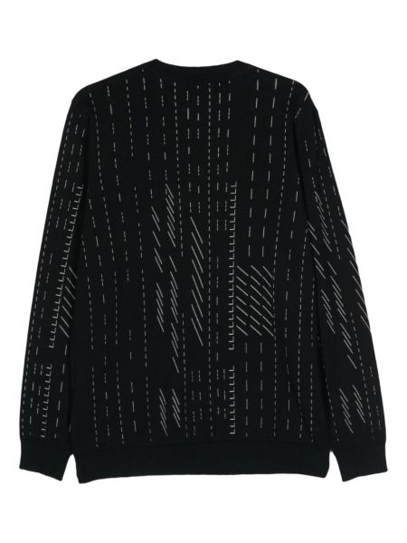 Sweter z okrągłym dekoltem żakardowy Fendi