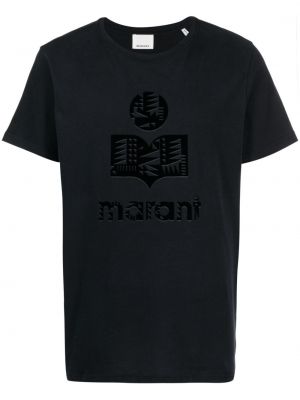 Βαμβακερή μπλούζα Marant μαύρο