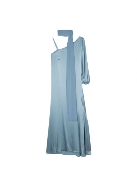 Sukienka długa Seventy niebieska