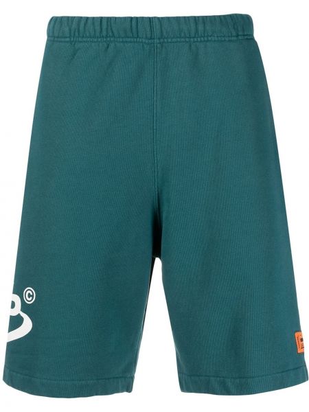Heron Preston pantalones cortos de deporte con logo - Azul