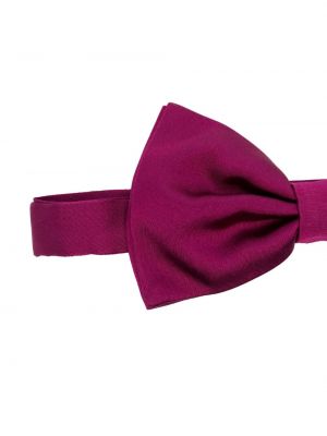 Jedwabny krawat z kokardką Dolce And Gabbana różowy