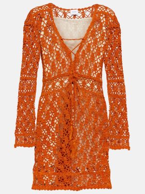Bavlněné šaty Anna Kosturova oranžové