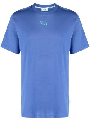 T-shirt en coton à imprimé Gcds bleu