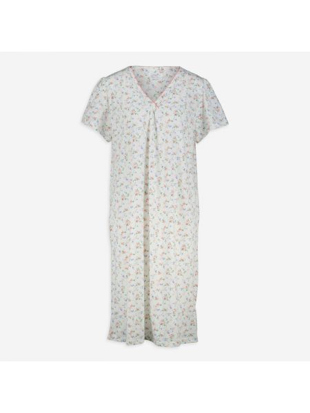 Ночная рубашка в цветочек с принтом La Marquise белая