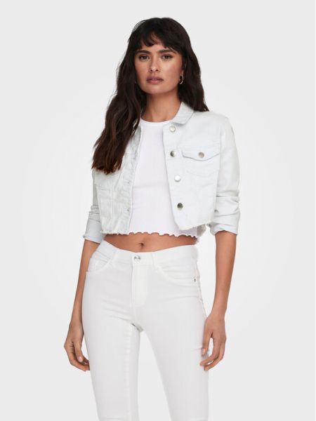 Priliehavá džínsová bunda Only biela