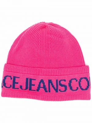 Čepice Versace Jeans Couture růžový